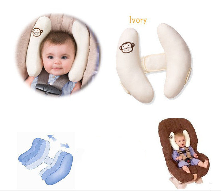 Baby head-shaped pillow, banana pillow